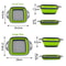 DualPack Collapsible Silicone Drainer System HighHeat Resistant FoodGrade Folding Colander Set 4