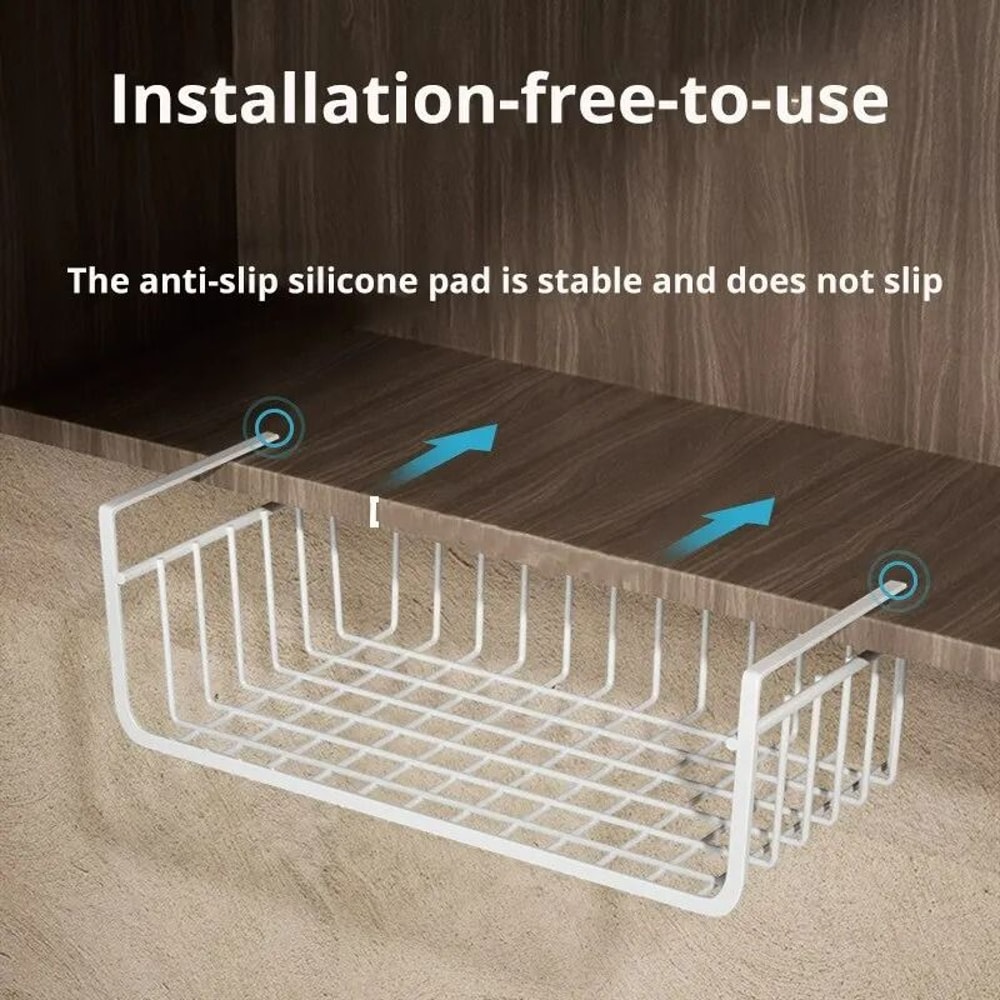 UnderCabinet Management System HighLoad Iron Mesh Suspension Basket For Kitchen Wardrobe 2