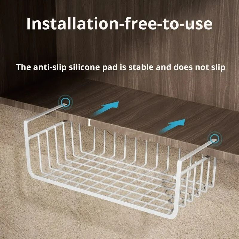 UnderCabinet Management System HighLoad Iron Mesh Suspension Basket For Kitchen Wardrobe 2