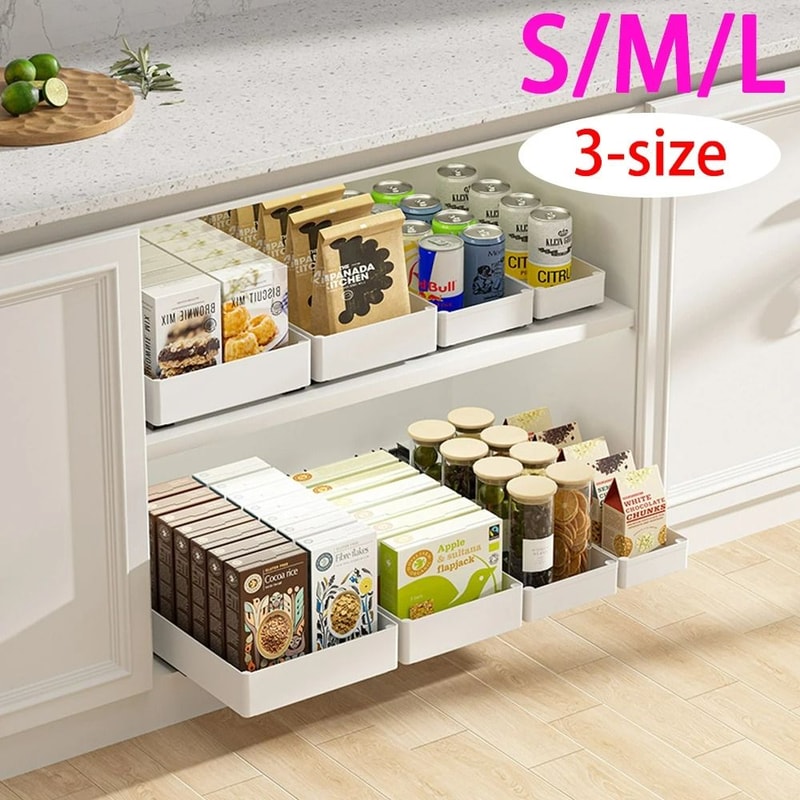 PullOut Cabinet Management System PunchFree UnderSink Sliding Organizer For Kitchen And Pantry 1