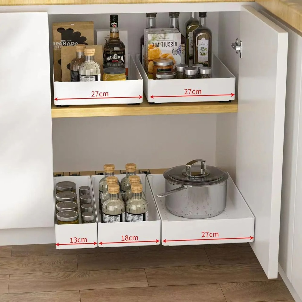 PullOut Cabinet Management System PunchFree UnderSink Sliding Organizer For Kitchen And Pantry 3