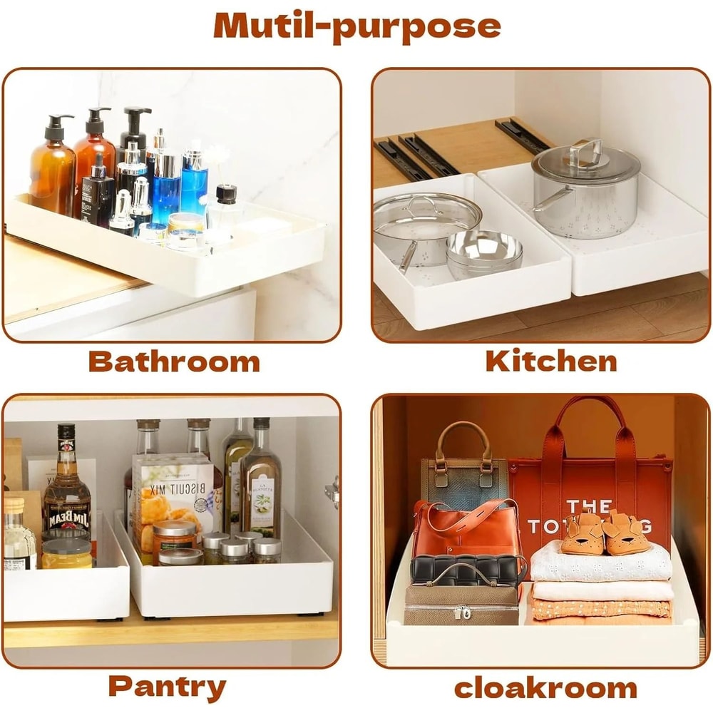 PullOut Cabinet Management System PunchFree UnderSink Sliding Organizer For Kitchen And Pantry 5