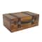 Vintage Wooden Treasure Trunk HighCapacity Portable Storage Chest For Jewelry Apparel Props 0