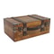 Vintage Wooden Treasure Trunk HighCapacity Portable Storage Chest For Jewelry Apparel Props 0