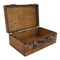 Vintage Wooden Treasure Trunk HighCapacity Portable Storage Chest For Jewelry Apparel Props 2
