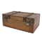 Vintage Wooden Treasure Trunk HighCapacity Portable Storage Chest For Jewelry Apparel Props 4