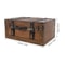 Vintage Wooden Treasure Trunk HighCapacity Portable Storage Chest For Jewelry Apparel Props 7