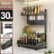 3Tier Kitchen Spice Management System Industrial HighLoad Countertop Cabinet Storage Rack 7