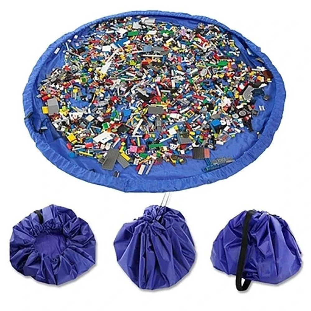 HighCapacity PlayMat Toy Management System RapidCleanup Drawstring Storage Pad For Building Block 0
