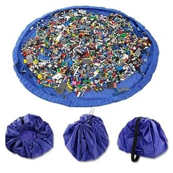 high-capacity play-mat & toy management system – rapid-cleanup drawstring storage pad for building blocks