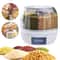 360 Rotating 6Grid Food Management System Airtight Modular Dispenser For Cereal Dry Goods 1