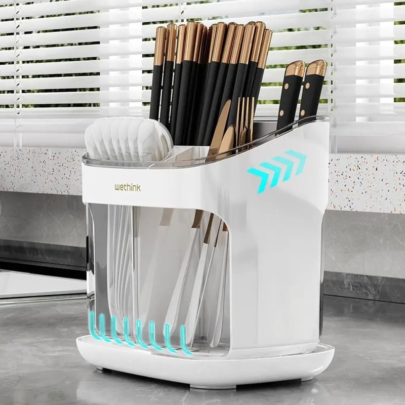 HighCapacity Tableware Management System Detachable MultiZone Drainage Caddy For Kitchen Cutlery 2