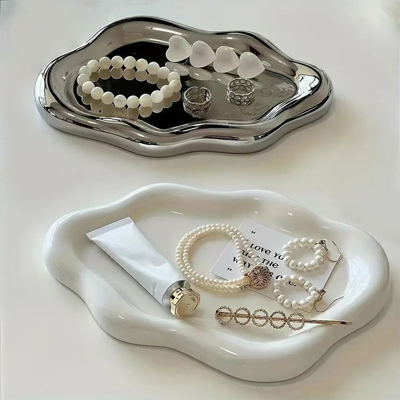 Sculptural Ceramic Management System HighAesthetic CloudContour Jewelry Display Desktop Organizer 0