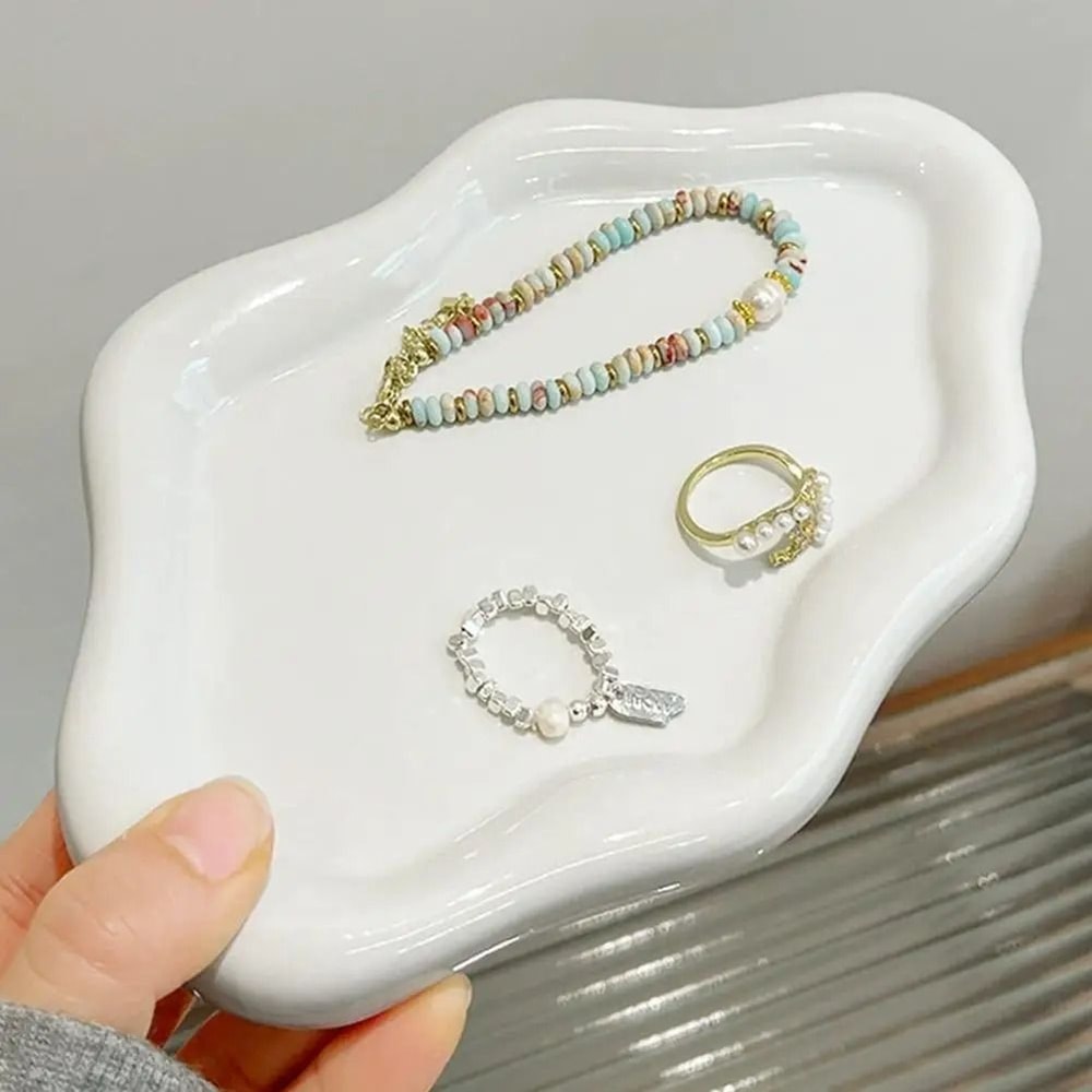Sculptural Ceramic Management System HighAesthetic CloudContour Jewelry Display Desktop Organizer 4