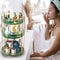 360 Rotating Cosmetic Management System 3Tier HighCapacity Vanity Organizer For Skincare Perfume 4