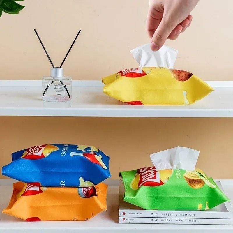 HighFidelity Potato Chip Textile Management System Novelty SoftShell Tissue Cover Automotive Napk 2