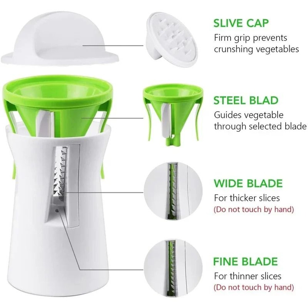 HeavyDuty Spiral Management System HighTorque Vegetable Slicer For Zucchini Pasta Spaghetti Noodl 5