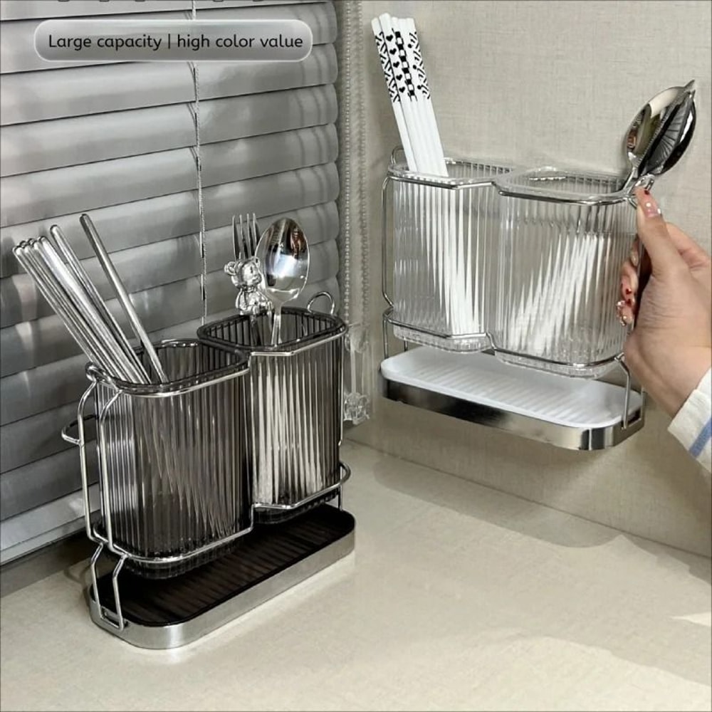 Architectural Cutlery Management System WallMounted Surgical Stainless Steel Utensil Drying Statio 0