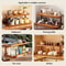 Architectural Tiered Management System 2Tier Natural Wood Countertop Organizer For Gourmet Spices 3