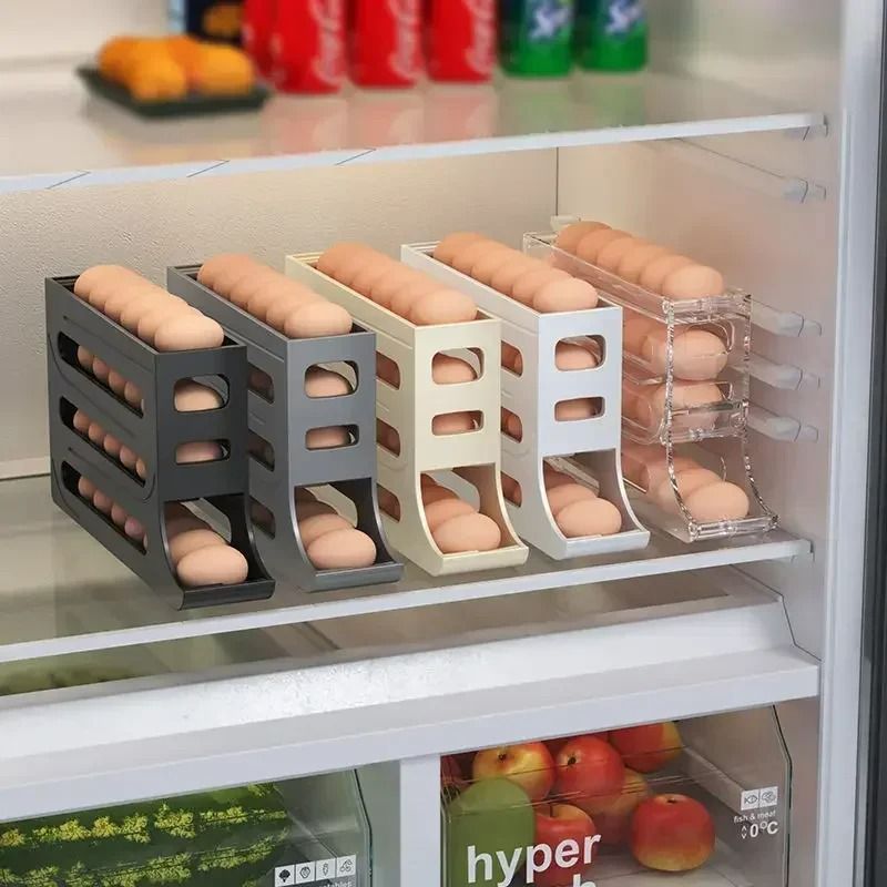 4 Tier GravityFlow Egg Management System Automatic Rolling HighCapacity Storage Box For Refrigerat 0