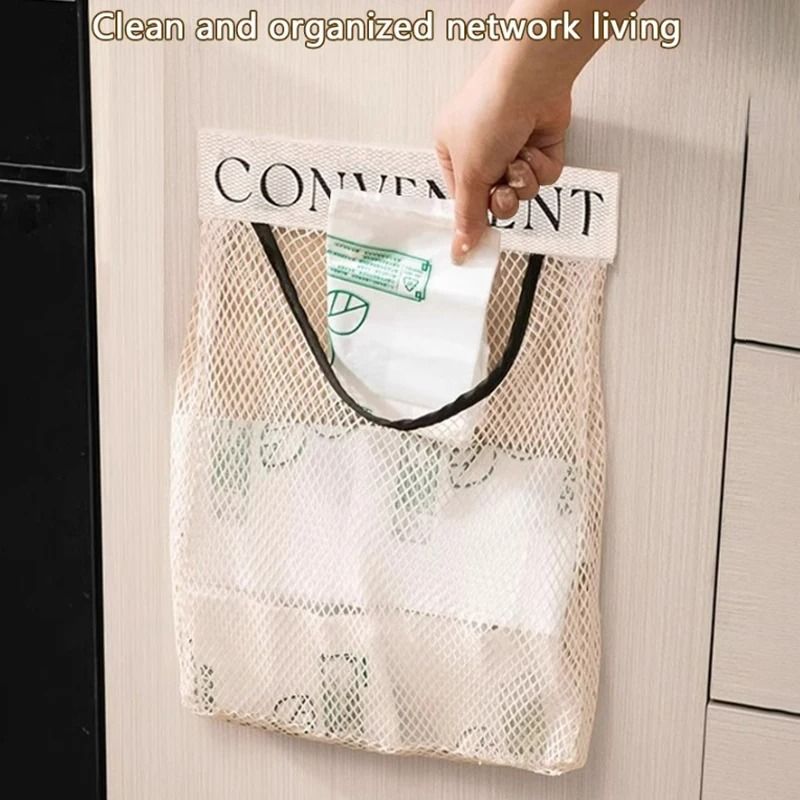 HighCapacity Mesh Management System Vertical Grocery Bag Consumables Dispenser For Kitchen Utilit 0