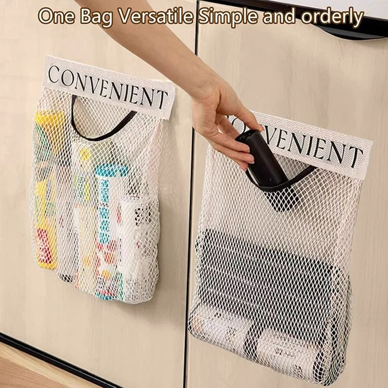 HighCapacity Mesh Management System Vertical Grocery Bag Consumables Dispenser For Kitchen Utilit 1