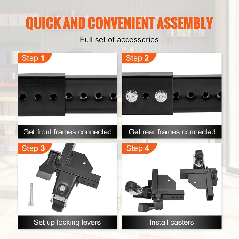 1500lb HighLoad Appliance Management System HeavyDuty Adjustable Mobile Roller Base 4
