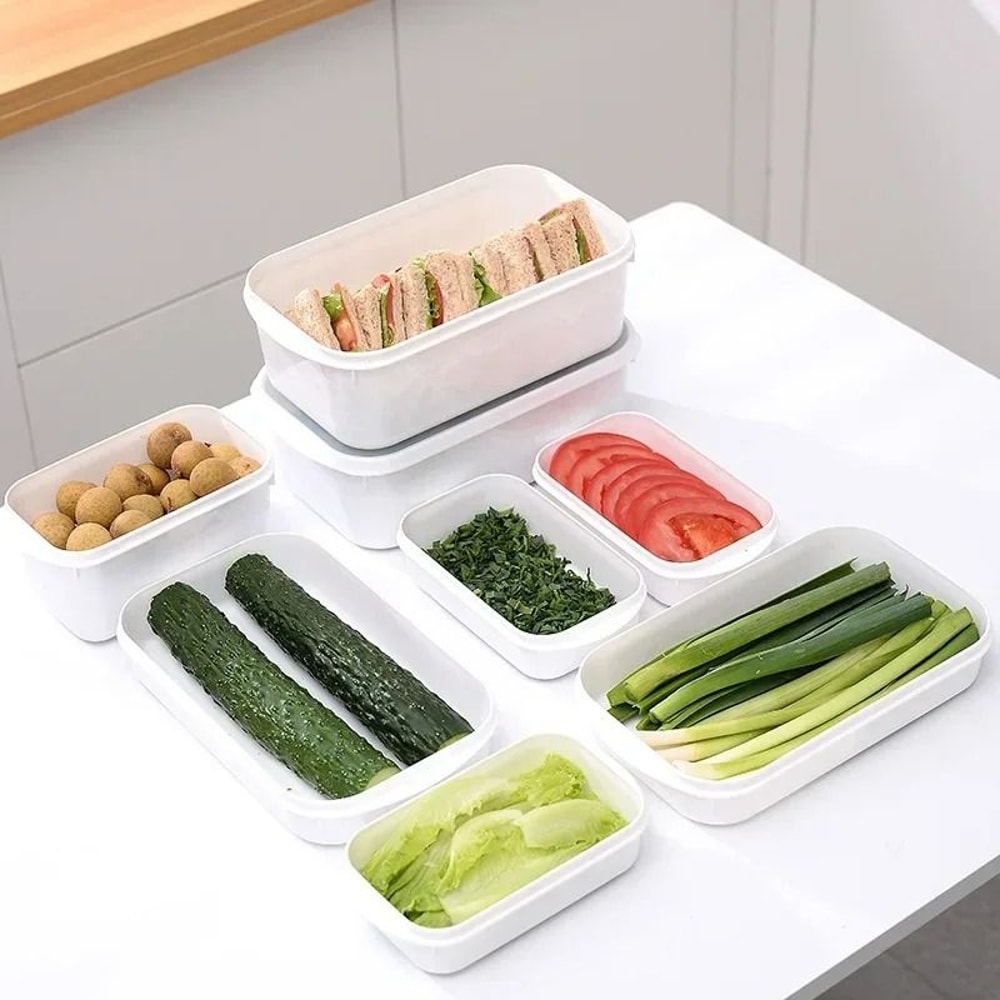 HighBarrier Pantry Management System Rectangular Airtight Freshness Containers For Refrigerator C 5