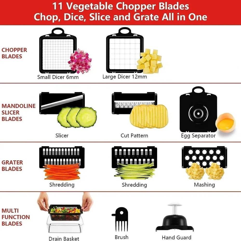 12in1 Culinary Processing System HighVelocity Vegetable Chopper Slicer And Precision Grater 4