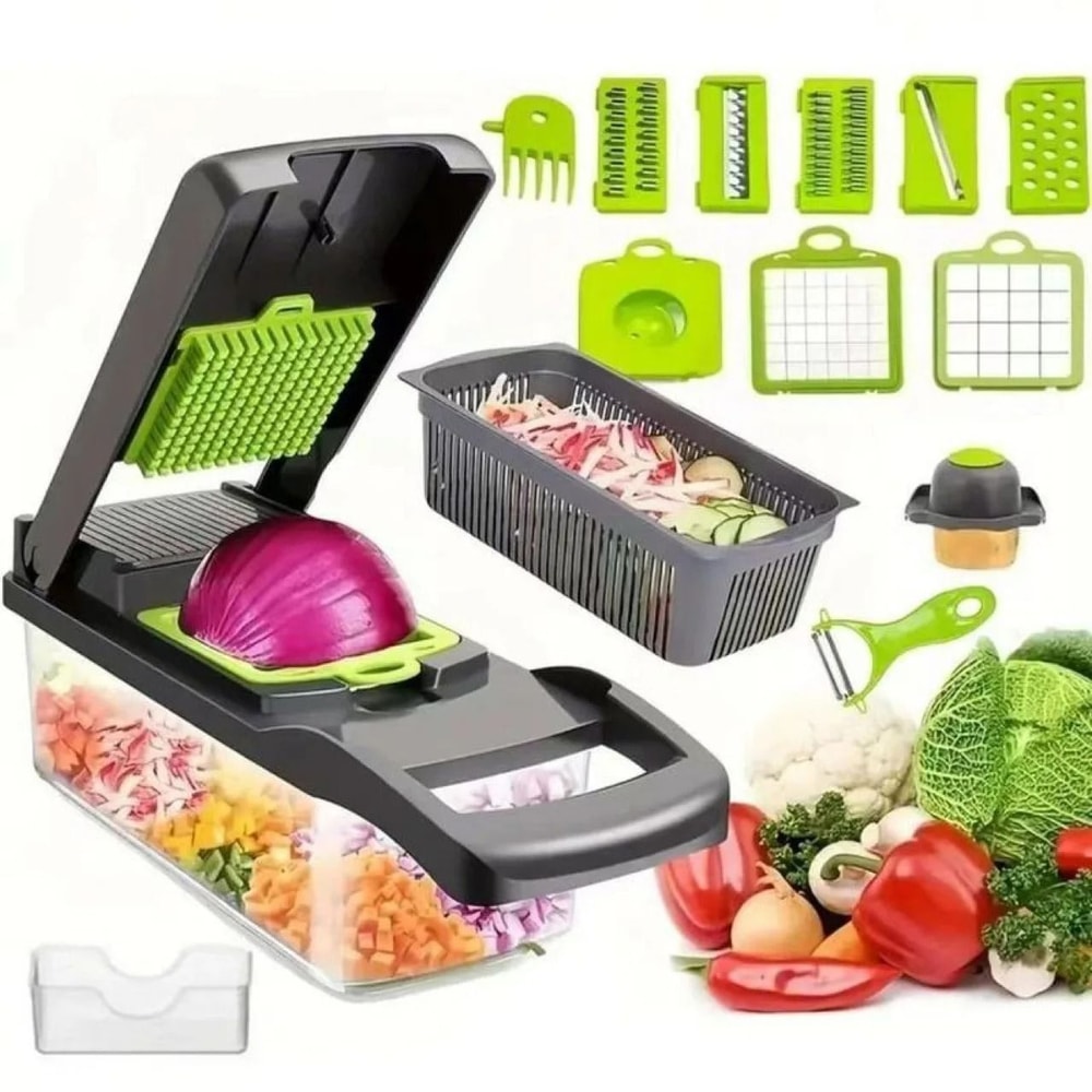 12in1 Culinary Processing System HighVelocity Vegetable Chopper Slicer And Precision Grater 7