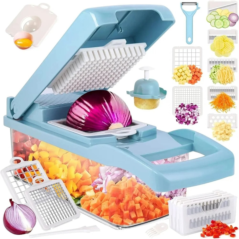 12in1 Culinary Processing System HighVelocity Vegetable Chopper Slicer And Precision Grater 8