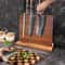 HighTorque Magnetic Knife Management System StrongMagnet Acacia Wood Culinary Storage Stand 1