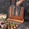 HighTorque Magnetic Knife Management System StrongMagnet Acacia Wood Culinary Storage Stand 1