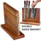 HighTorque Magnetic Knife Management System StrongMagnet Acacia Wood Culinary Storage Stand 3