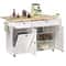 Large Mobile Kitchen Island With Drop Leaf And Power Outlet 0