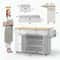 Large Mobile Kitchen Island With Drop Leaf And Power Outlet 1
