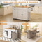 Large Mobile Kitchen Island With Drop Leaf And Power Outlet 5