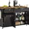 Large Mobile Kitchen Island With Drop Leaf And Power Outlet 7