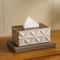 Ripple Minimalist Tissue Box With Solid Wooden Lid 9