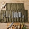 Oil Wax Canvas And Crazy Horse Leather Knife Roll Bag 2
