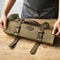 Oil Wax Canvas And Crazy Horse Leather Knife Roll Bag 3