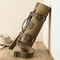 Oil Wax Canvas And Crazy Horse Leather Knife Roll Bag 5