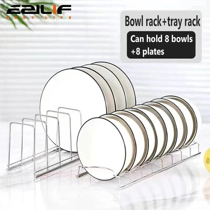 Stainless Steel Desktop Dish Drying And Storage Rack 1