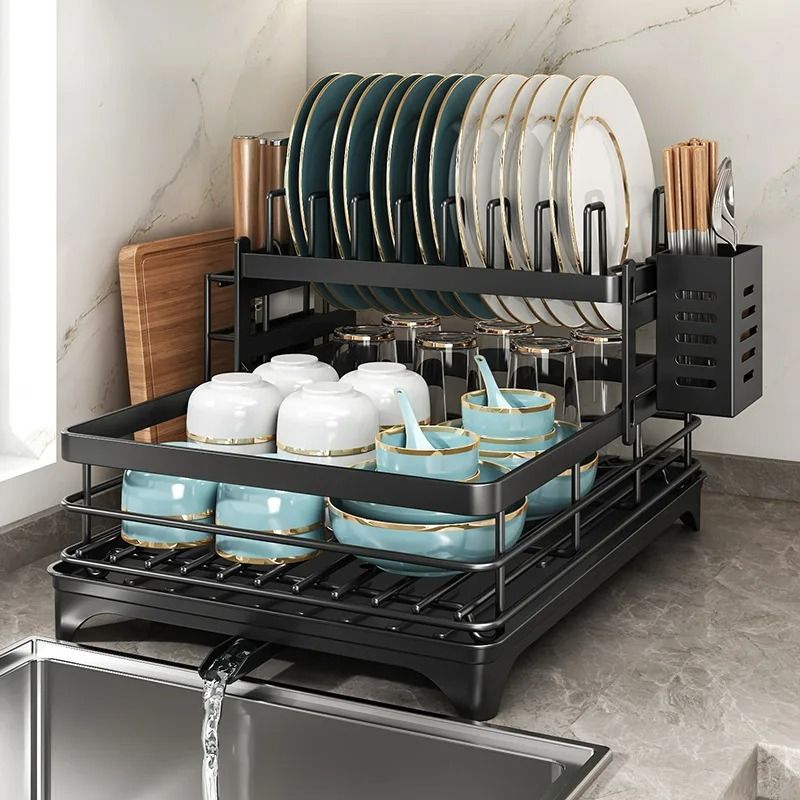 Adjustable Stainless Steel OverSink Dish Drying Rack 1