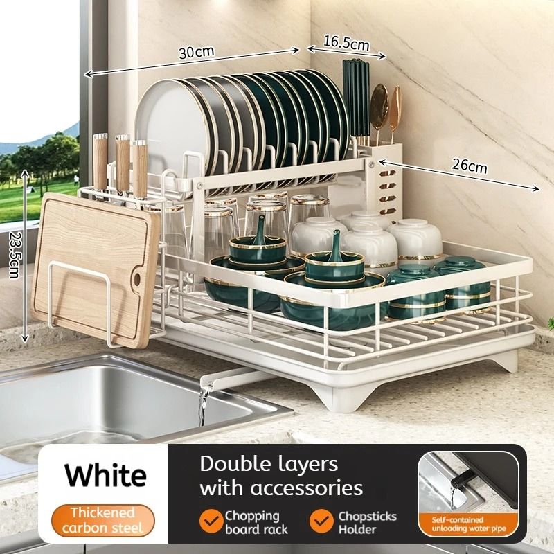 Adjustable Stainless Steel OverSink Dish Drying Rack 7