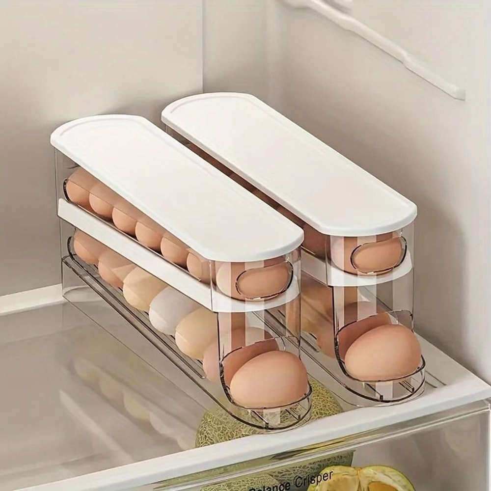 Double Layer Automatic Rolling Egg Storage Container 3
