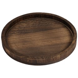 round retro decorative wooden serving tray