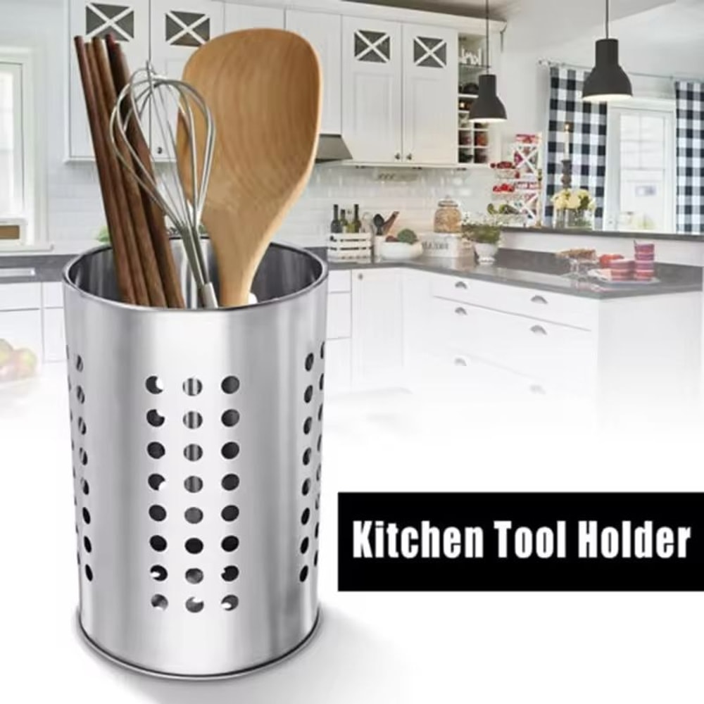 Stainless Steel Countertop Cutlery Organizer And Drying Rack 3