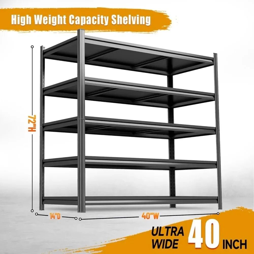 Heavy Duty 5Tier Industrial Garage Shelving Unit 1