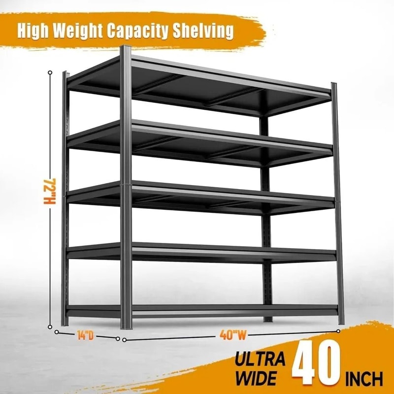 Heavy Duty 5Tier Industrial Garage Shelving Unit 1